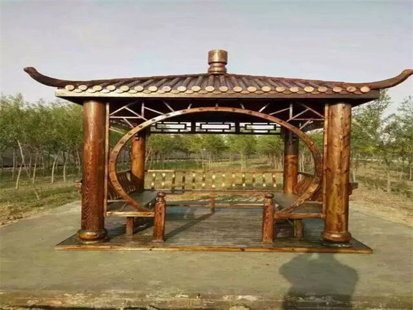 碳化木凉亭|北京芬兰松南方松碳化木板材